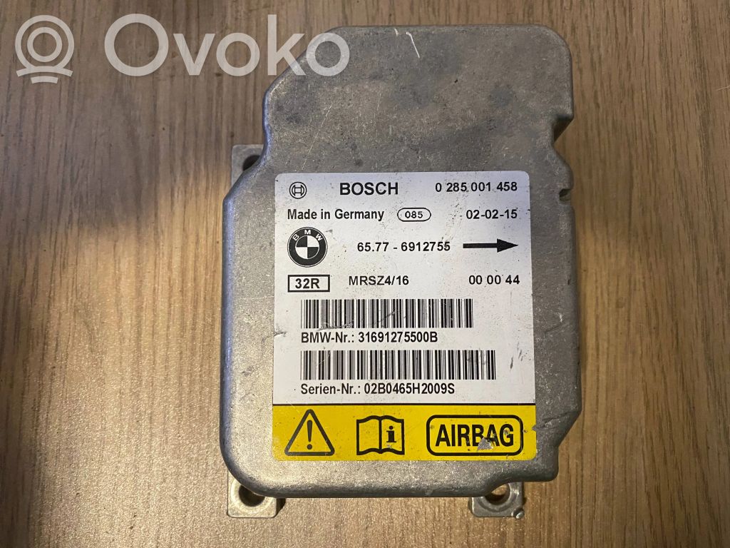 Airbag control unit/module   65776912755,0285001458,31691275500B