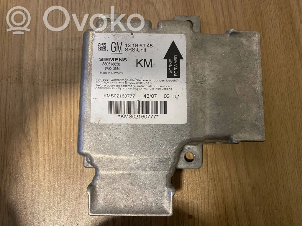 Sterownik / Moduł Airbag   330518650,13186948,KMS02160777