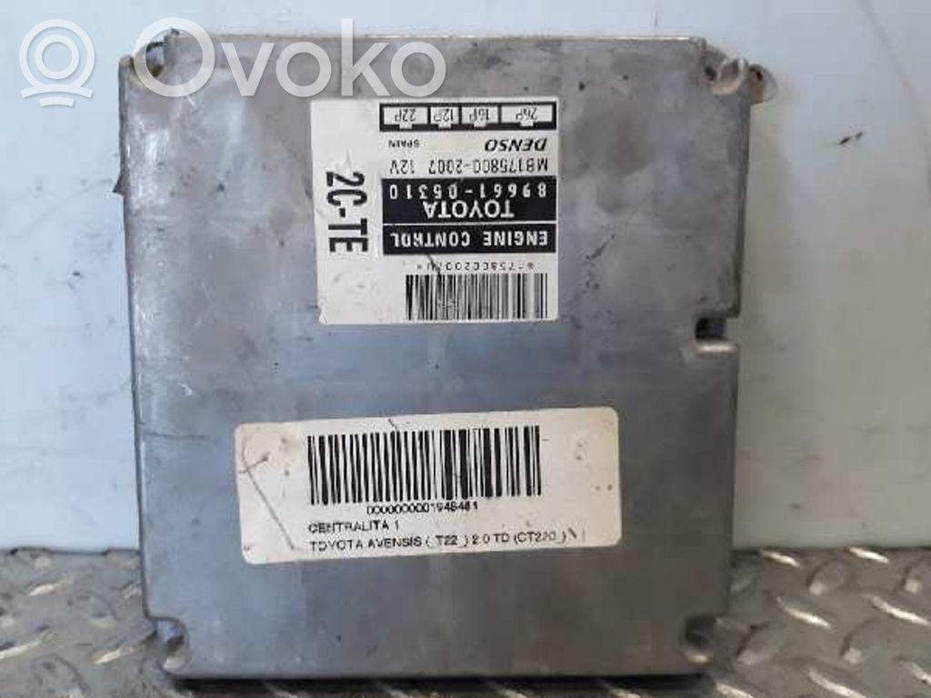 Toyota Avensis T220 Unidad de control/módulo del motor 