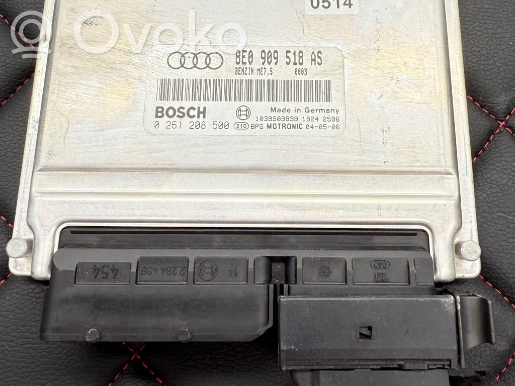 Engine control unit/module   8E0909518AS,1039S03839,0261208500
