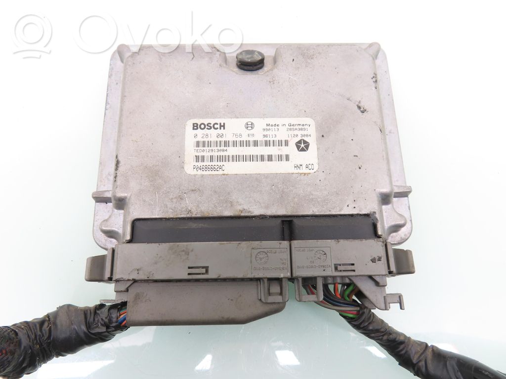 Engine control unit/module   P04686662AC,0281001768,0281001768,P04686662AC