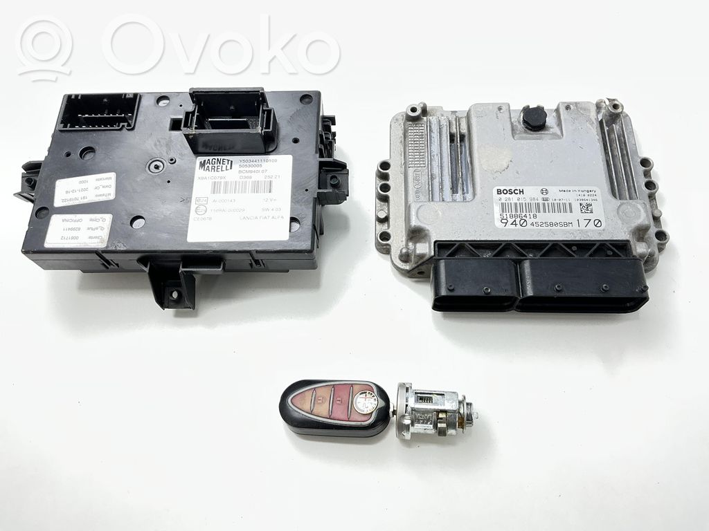 Alfa Romeo Giulietta Engine ECU kit and lock set 