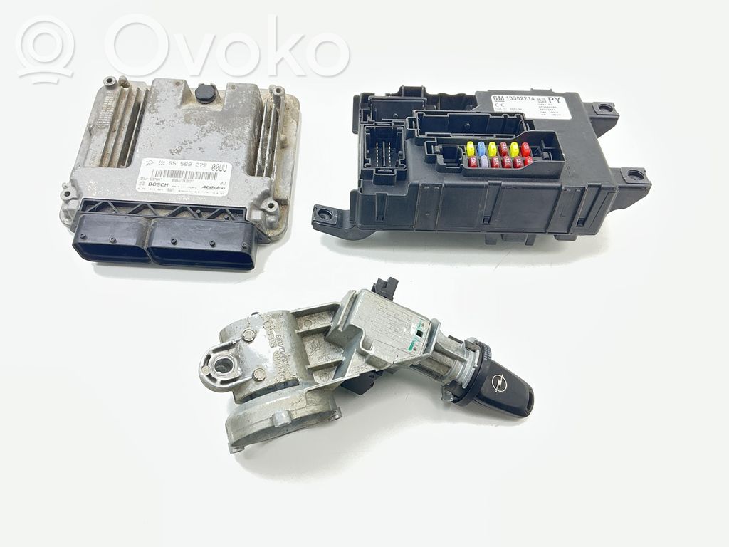 Opel Corsa D Komputer / Sterownik ECU i komplet kluczy 
