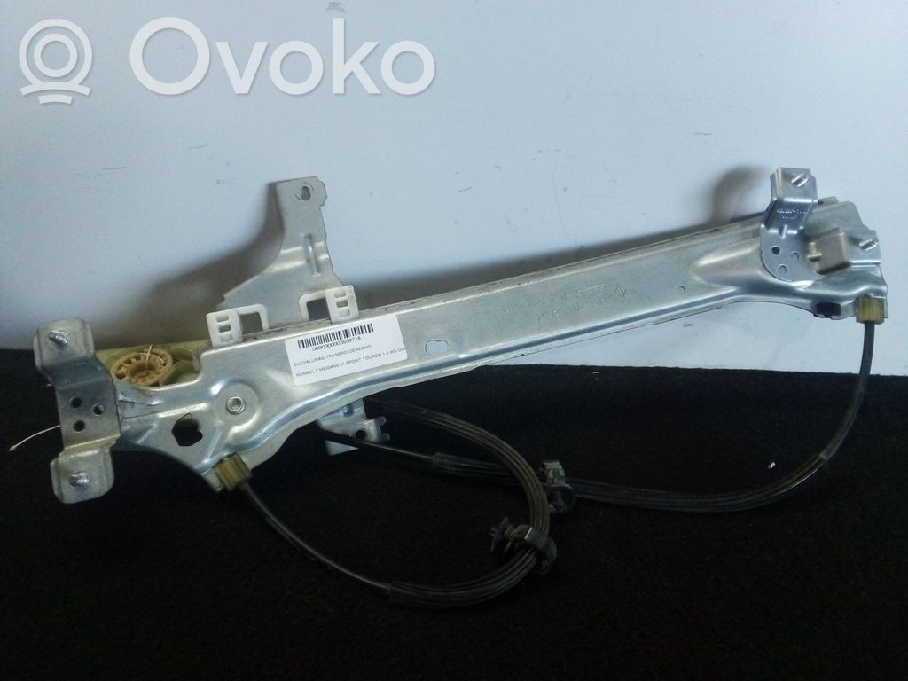 Renault Megane III Rear door window regulator with motor 