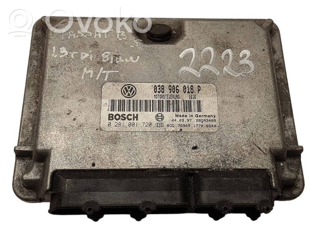 Engine control unit/module   038906018P,0281001720,28SA3409