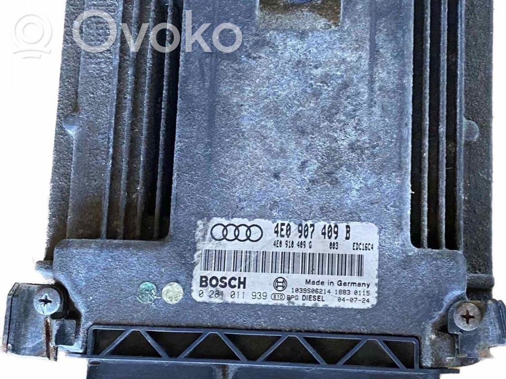 Engine control unit/module   4E0907409B,4E0907409B