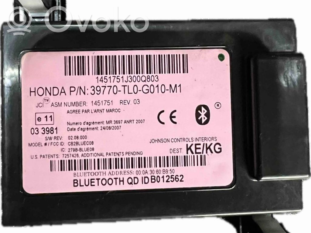 Honda Accord Phone control unit/module 