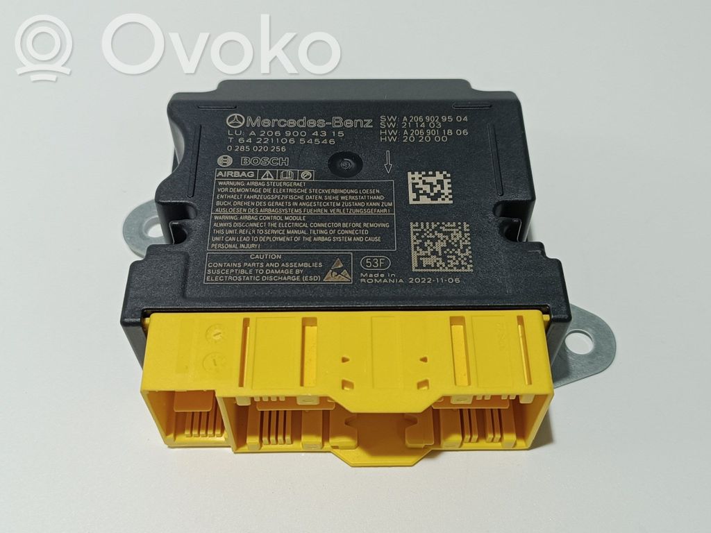 Mercedes-Benz EQS V297 Unitate/modul de comandă airbaguri 