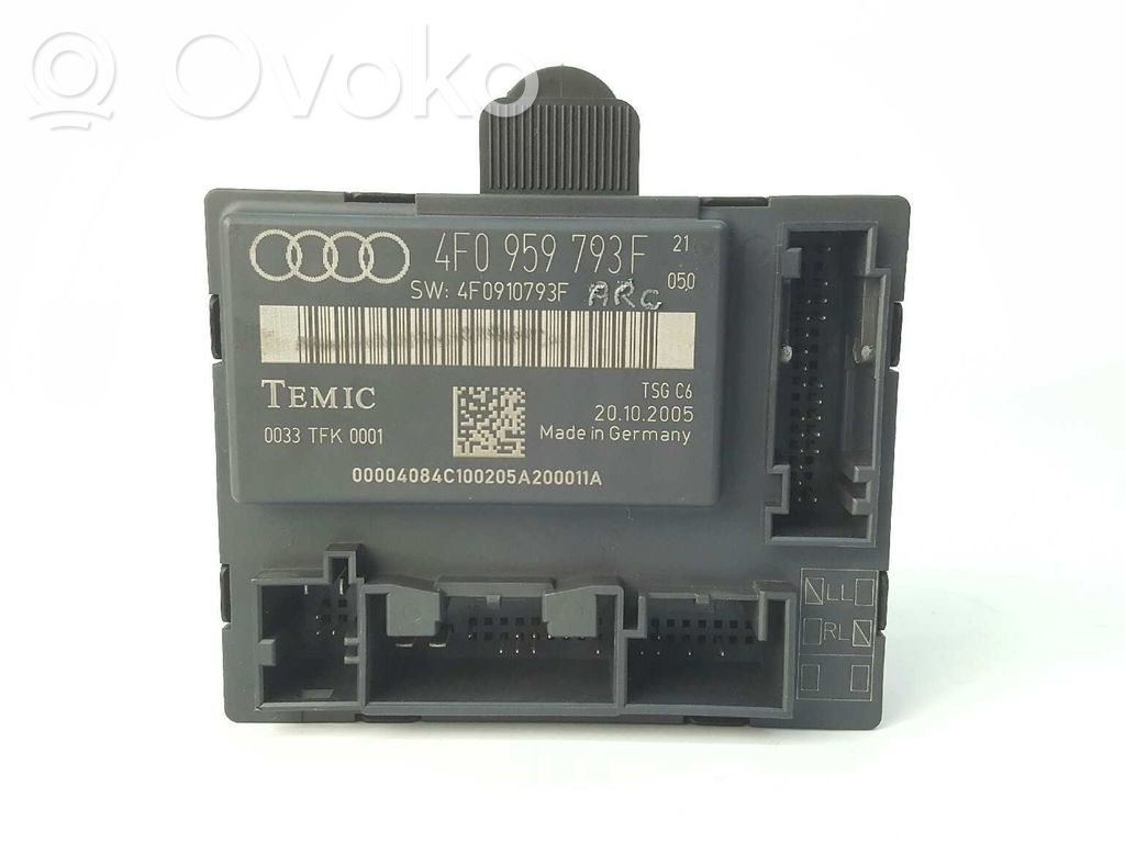 Audi A6 S6 C6 4F Unidad de control de puerta 