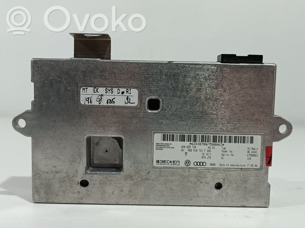 Audi A8 S8 D3 4E Sonstige Steuergeräte / Module 