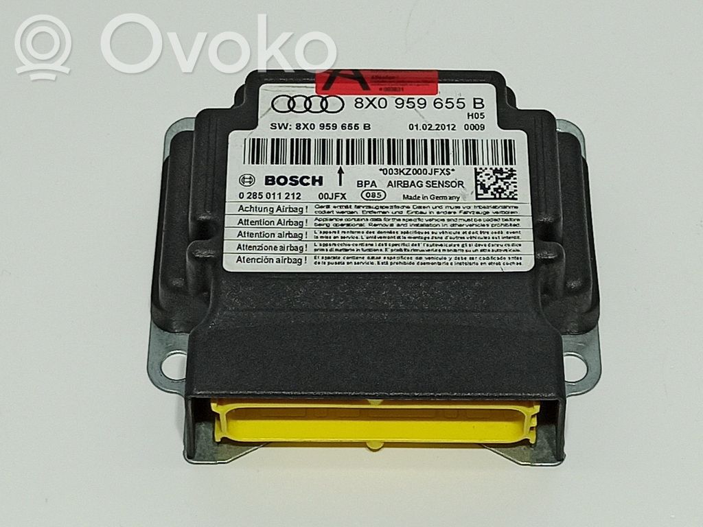 Module de contrôle airbag   8X0959655B,0285011212