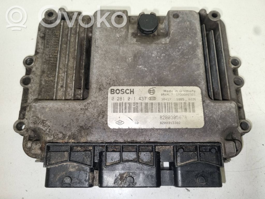 Engine control unit/module ECU   0281011437,8200305678,8200313302