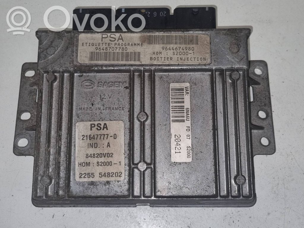 Engine control unit/module   9648707780,9644674980,S20001