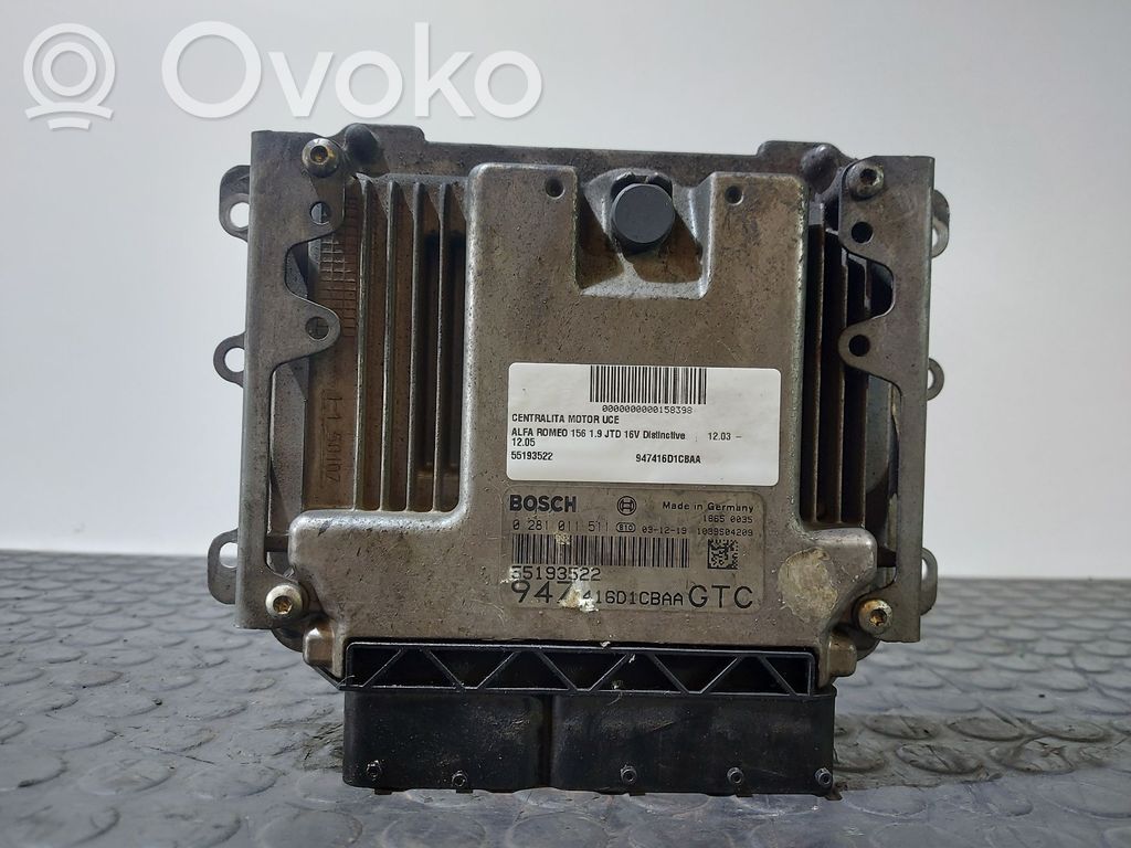 Alfa Romeo 156 Engine control unit/module 