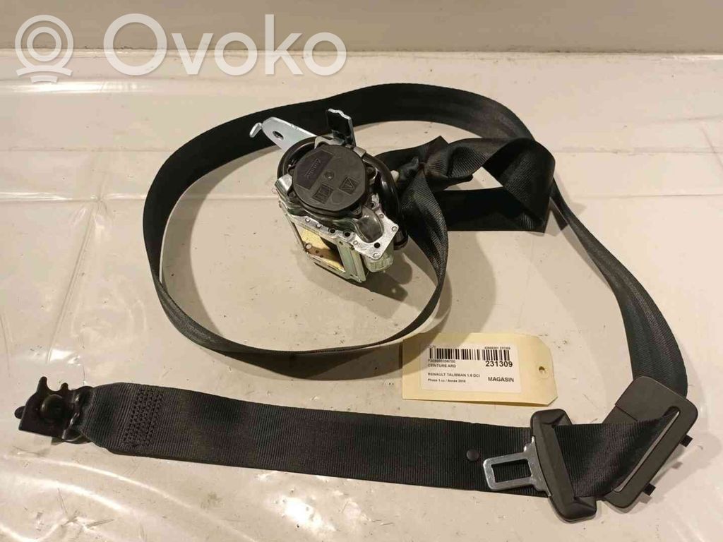 Renault Talisman Cinturón trasero 