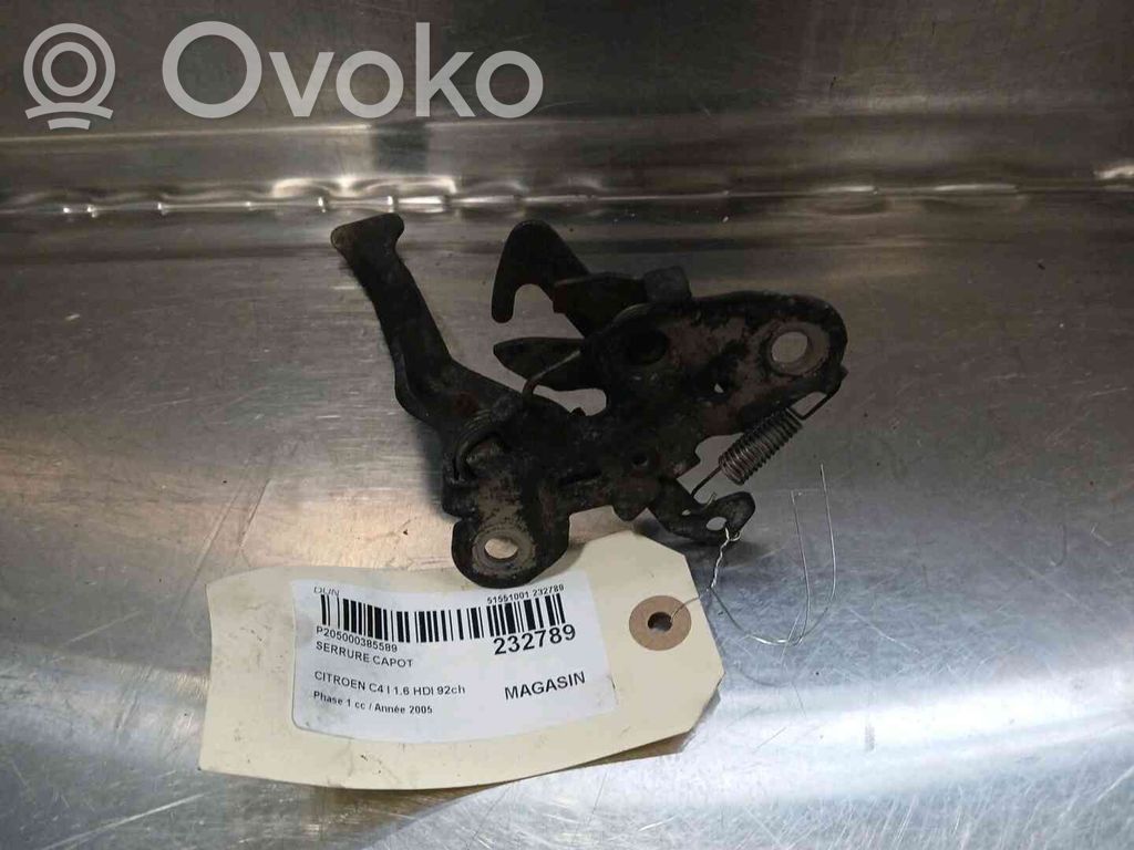 Citroen C4 I Spyna variklio dangčio 