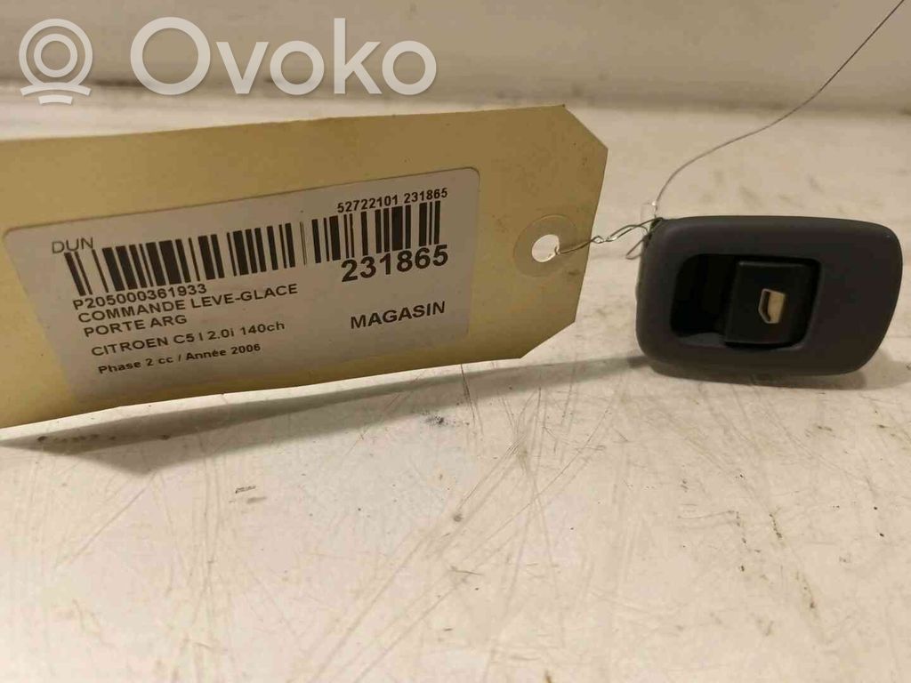 Citroen C5 Electric window control switch 