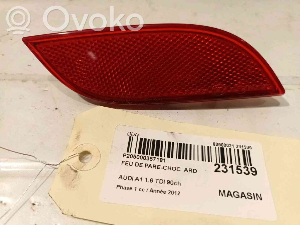 Audi A1 Luz del parachoques trasero 