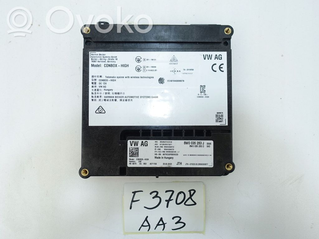 Audi A3 S3 8V Gateway control module 
