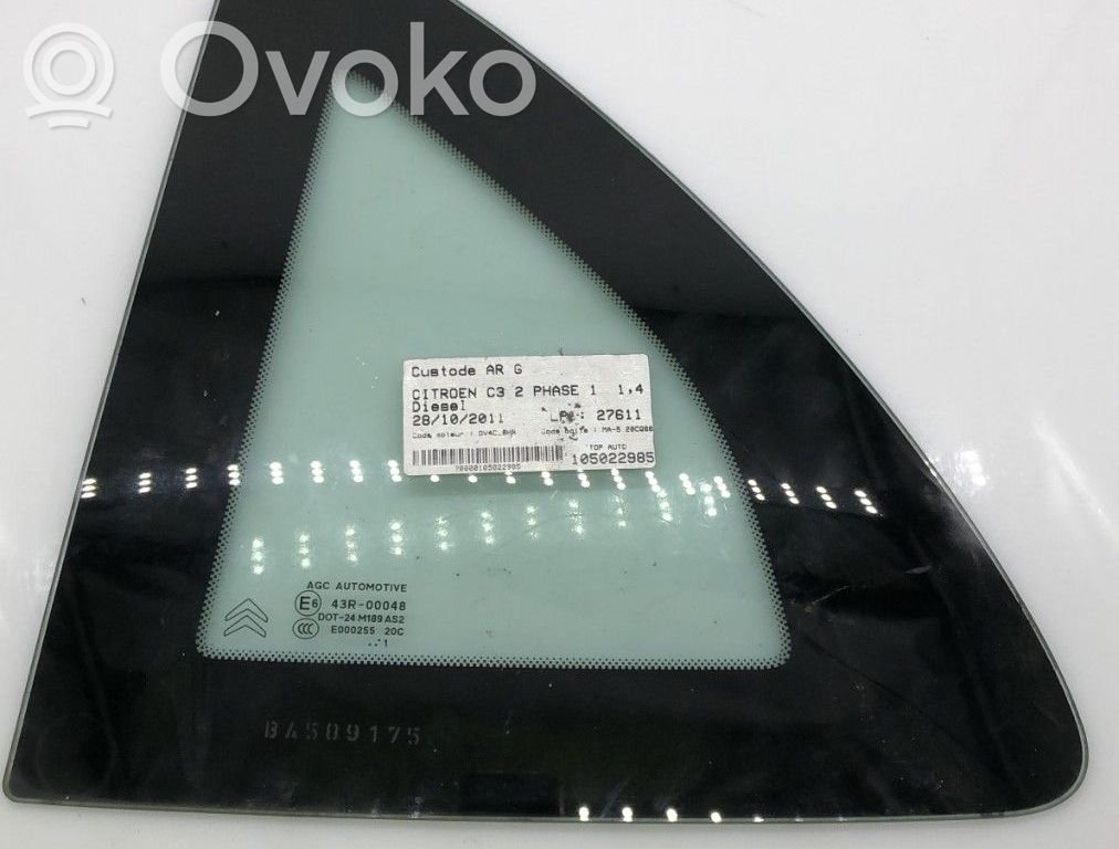 Citroen C3 Rear side window 