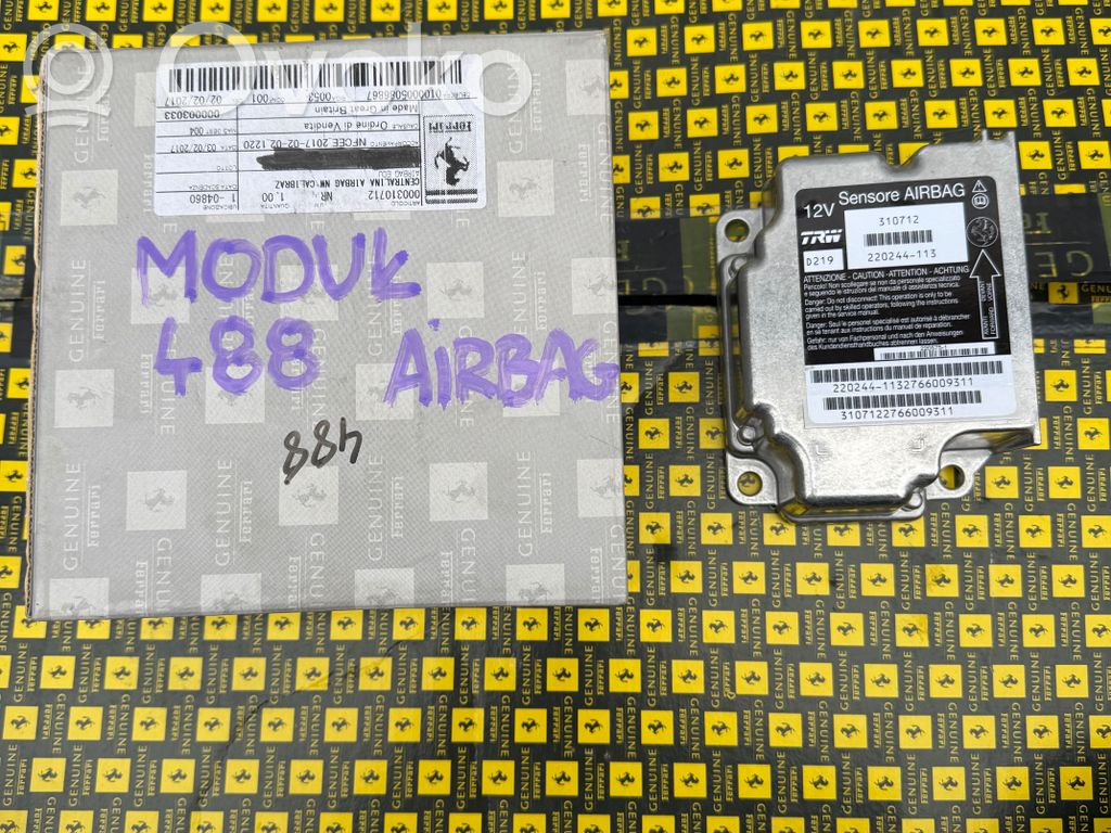 Ferrari 488 Pista Sterownik / Moduł Airbag 