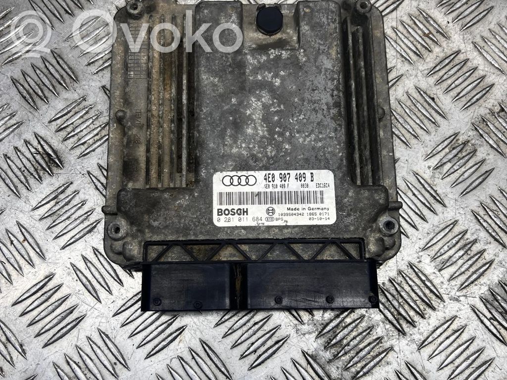 Moottorin ohjainlaite/moduuli   4E0907409B,4E0910409F,0281011684