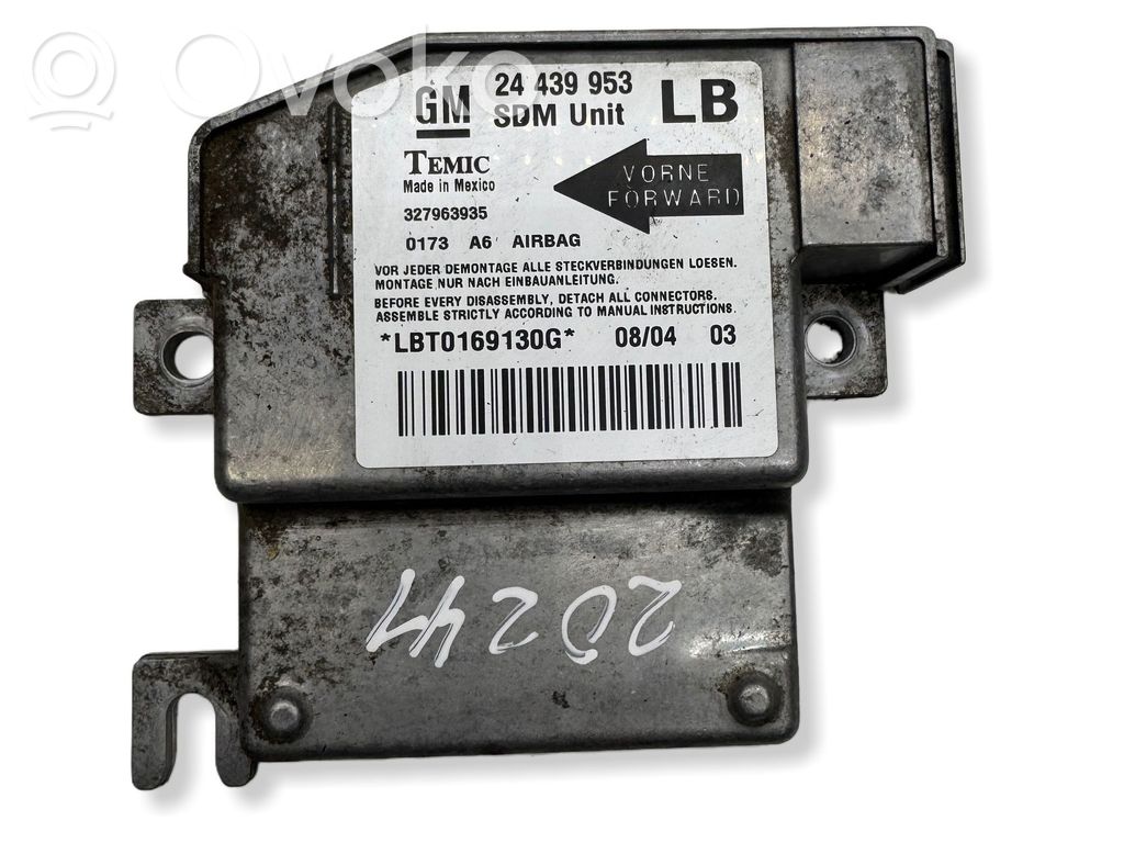 Opel Corsa C Airbag control unit/module 