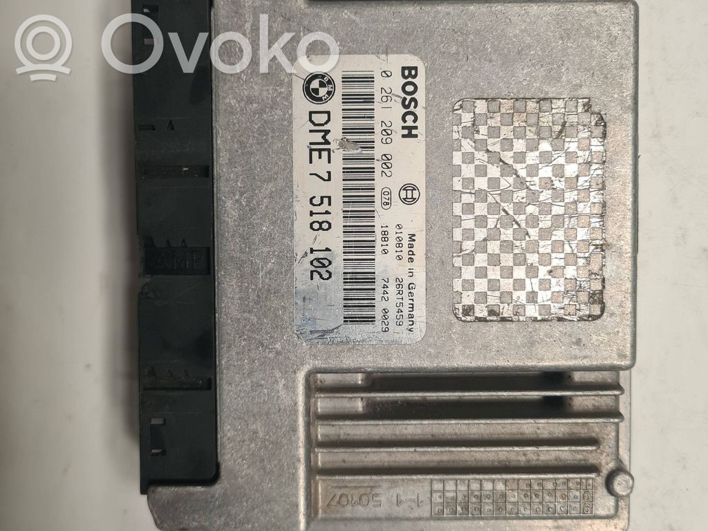 BMW 7 E65 E66 Unité de commande, module ECU de moteur 