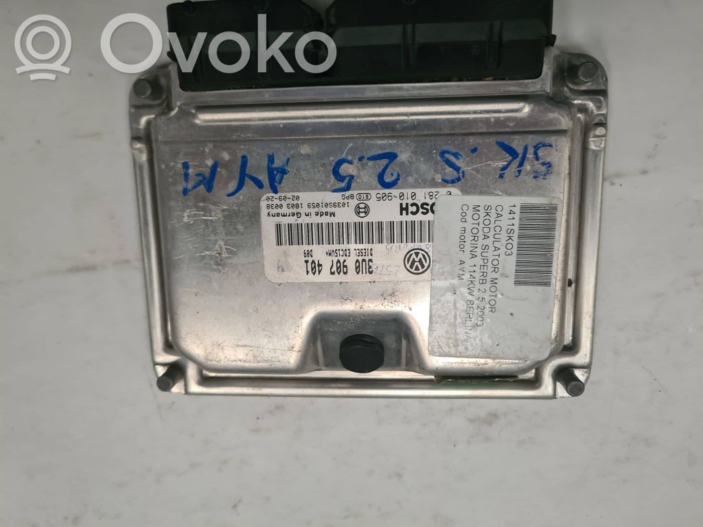 Engine control unit/module   3U0907401,1039S01059,0281010905