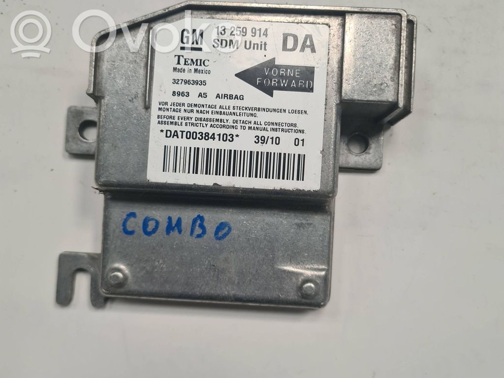 Opel Corsa C Unitate/modul de comandă airbaguri 
