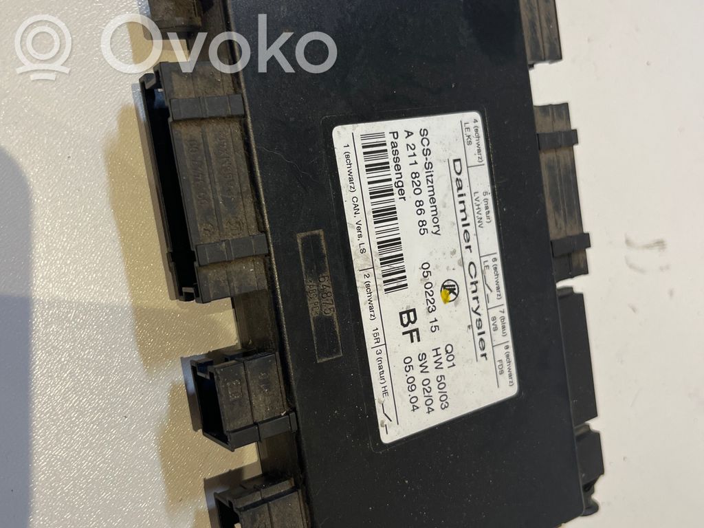 Mercedes-Benz E W211 Module de commande de siège 