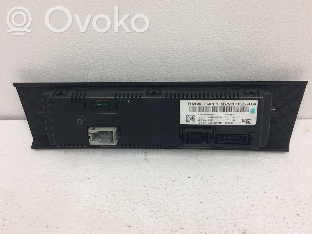 BMW 3 E90 E91 Climate control unit 