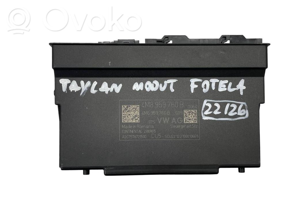 Porsche Taycan 9J1 Module de commande de siège 
