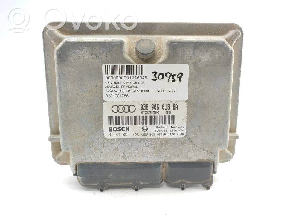 Audi A3 S3 8L Unitate/modul de control motor 