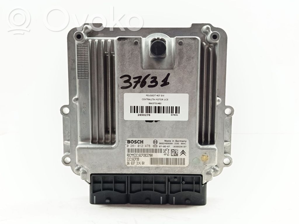 Peugeot 407 Engine control unit/module 