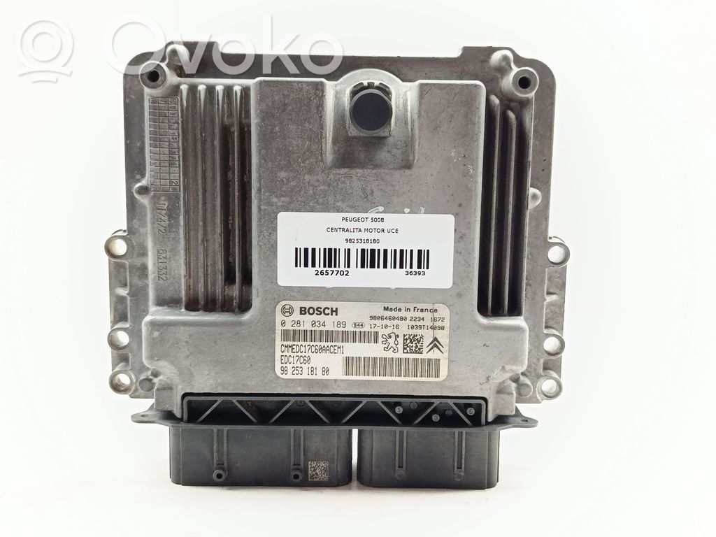 Engine control unit/module   9825318180,0281034189