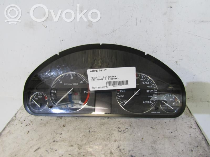 Peugeot 407 Speedometer (instrument cluster) 