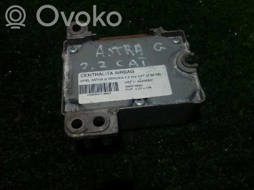Unidad de control/módulo del Airbag   09229302