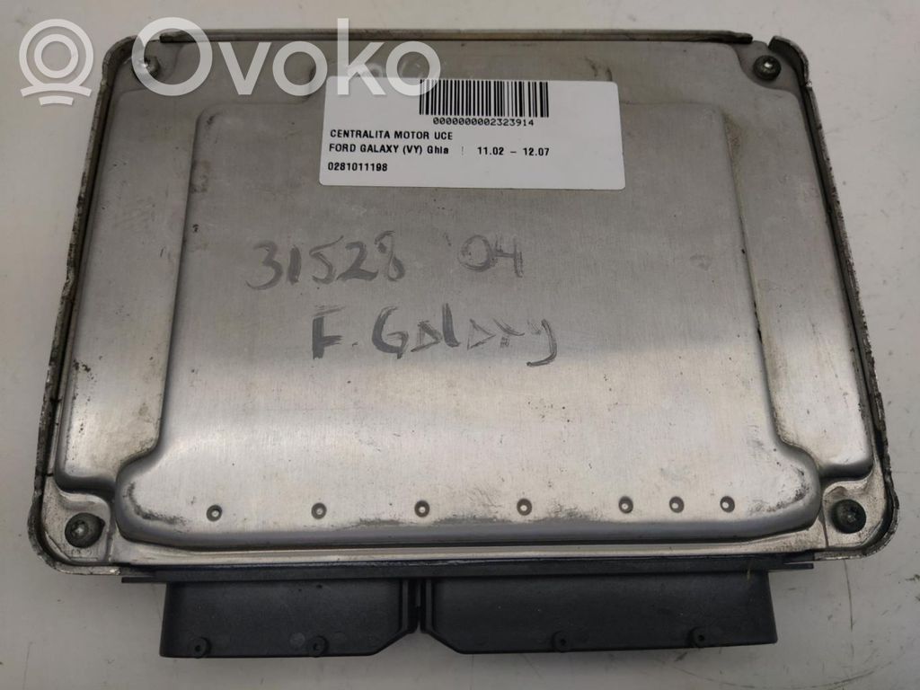 Unidad de control/módulo ECU del motor   0281011198