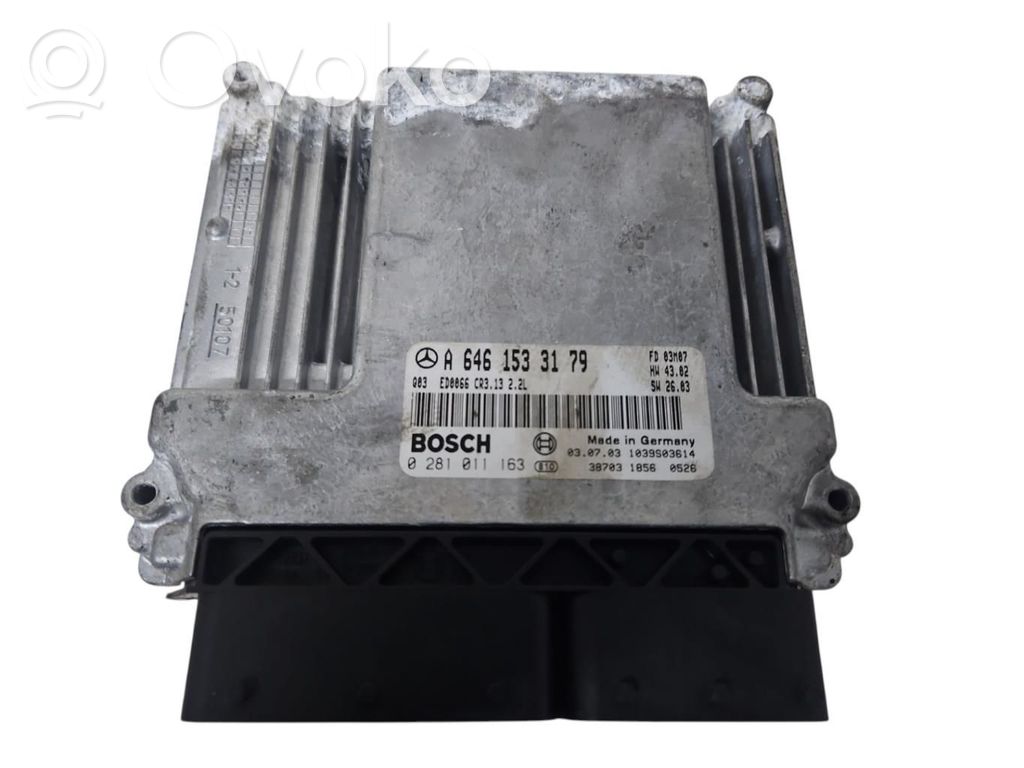 Unité de commande, module ECU de moteur   A6461533179