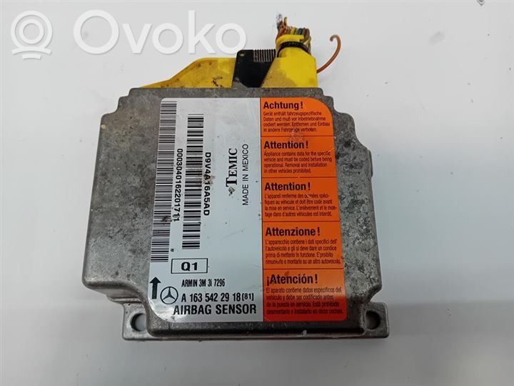 Mercedes-Benz ML W163 Module de contrôle airbag 