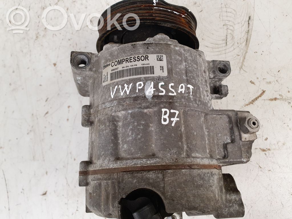 Volkswagen PASSAT B7 Air conditioning (A/C) compressor (pump) 