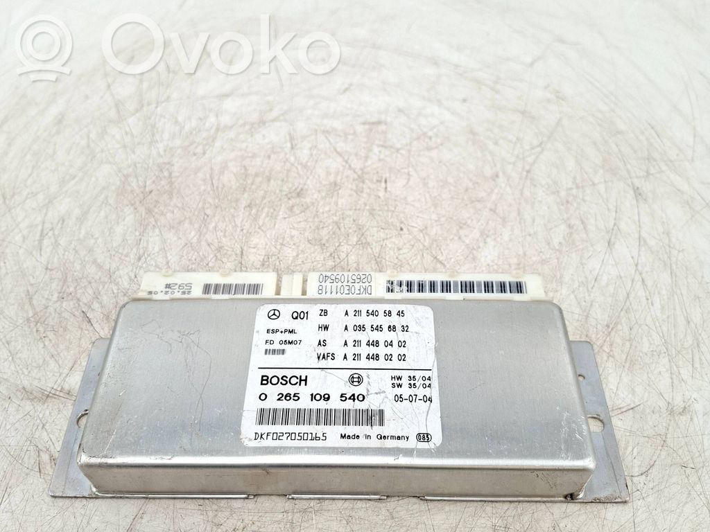 Mercedes-Benz E W211 ESP (stability system) control unit 