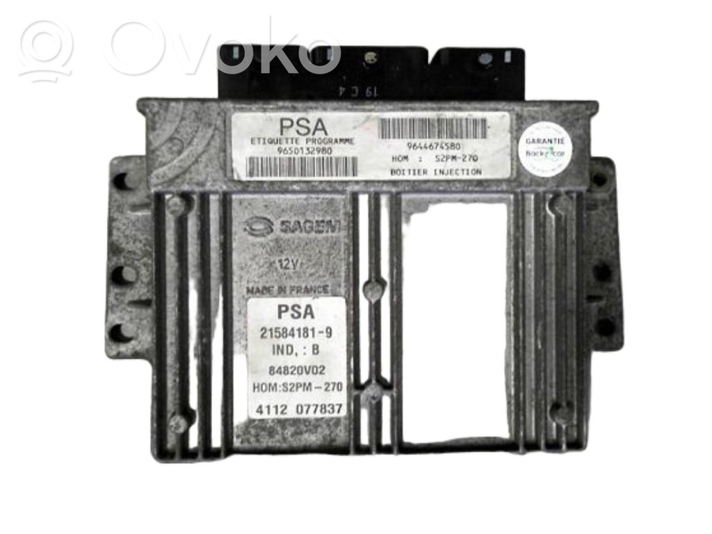 Citroen Xsara Picasso Unité de commande, module ECU de moteur 