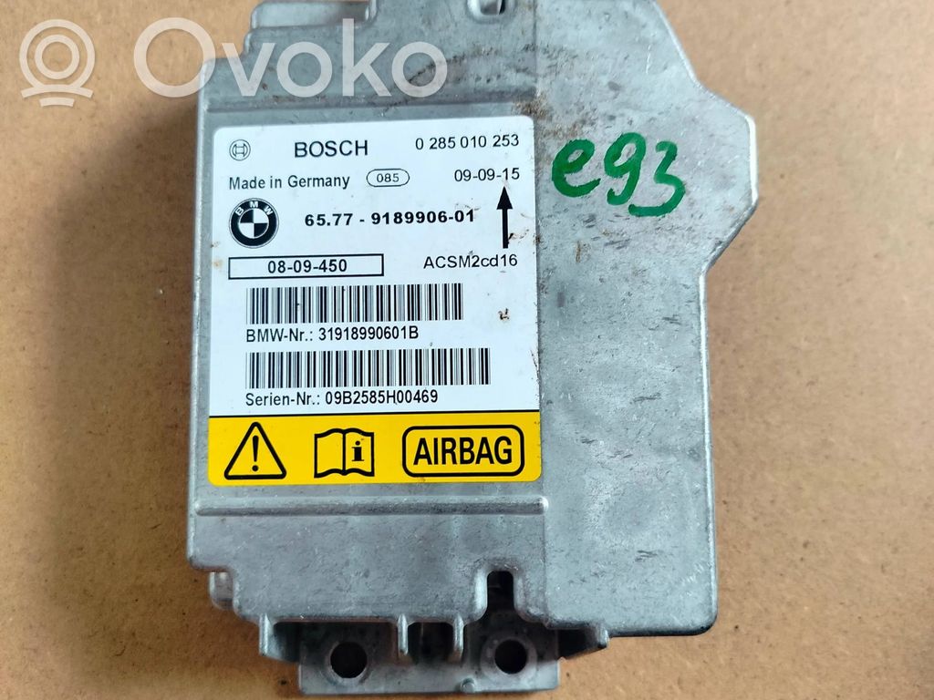 BMW 3 E92 E93 Airbag control unit/module 