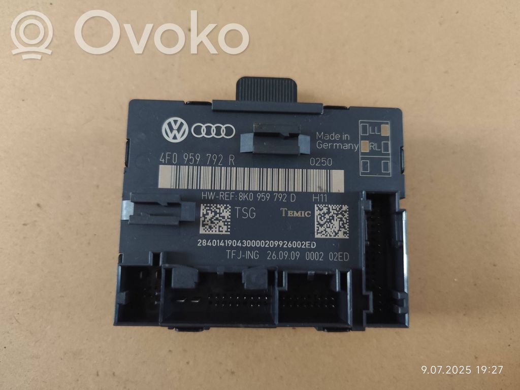 Unité de commande module de porte   4F0959792R,8K0959792D