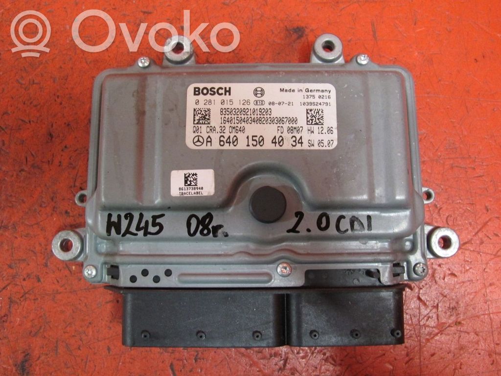 Mercedes-Benz B W245 Sterownik / Moduł ECU 