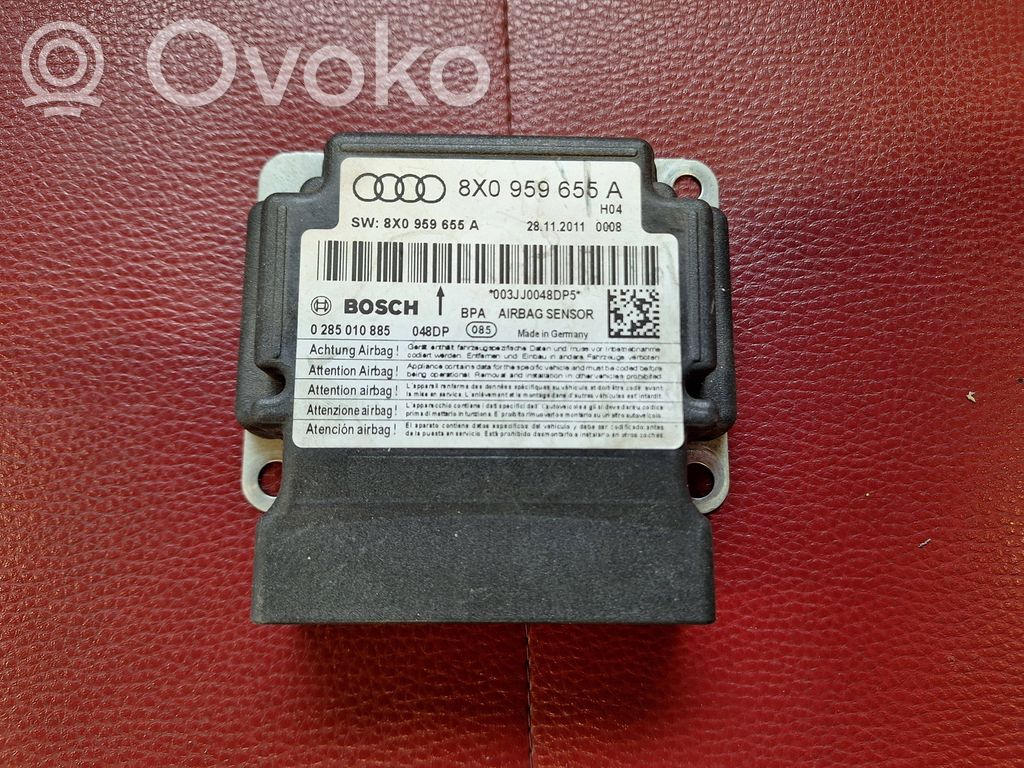 Airbag control unit/module   8X0959655A,0285010885,8X0959655A