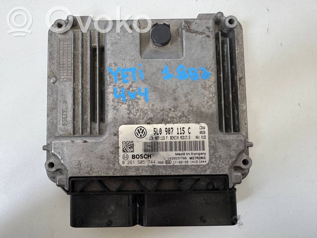 Engine control unit/module ECU   5L0907115C,0261S05744,1Z0907115FMED175