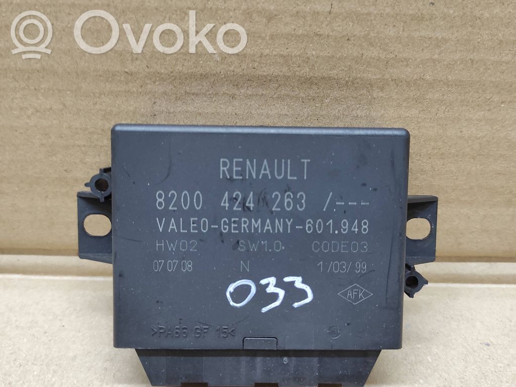 Renault Megane II Pysäköintitutkan (PCD) ohjainlaite/moduuli 